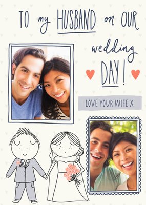Wedding Card - To My Husband - Husband To Be - Photo Upload