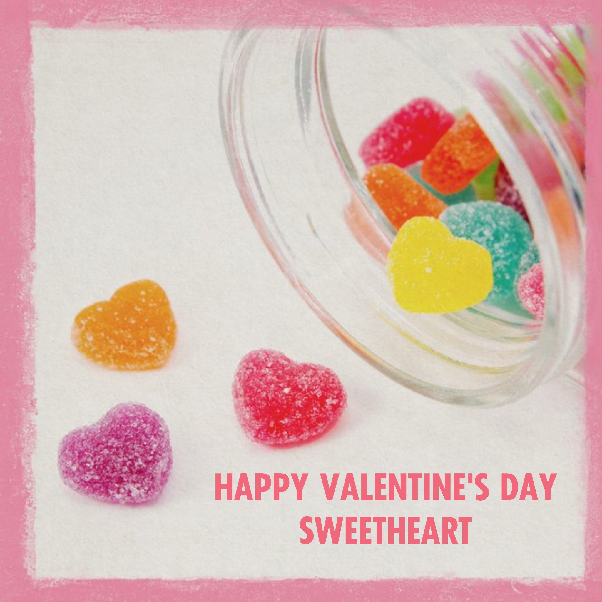 Moonpig Jar Of Sweets Personalised Happy Valentine's Day Card, Large
