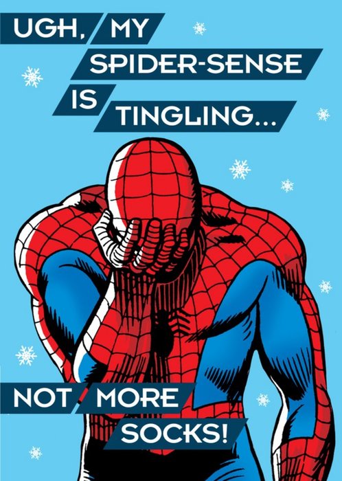 Funny Spiderman Not More Socks Christmas Cards From Marvel