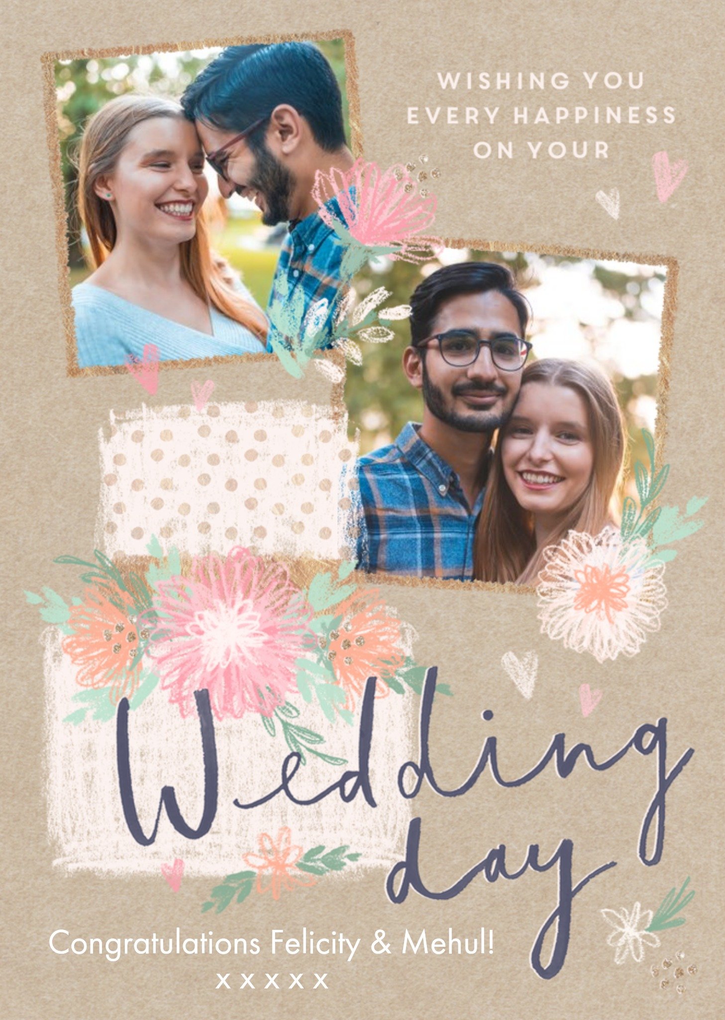 Moonpig Wedding Card - Wedding Day - Photo Upload, Large