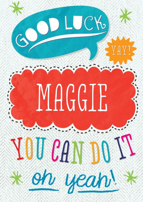 Personalised You Can Do It Can Do It Card