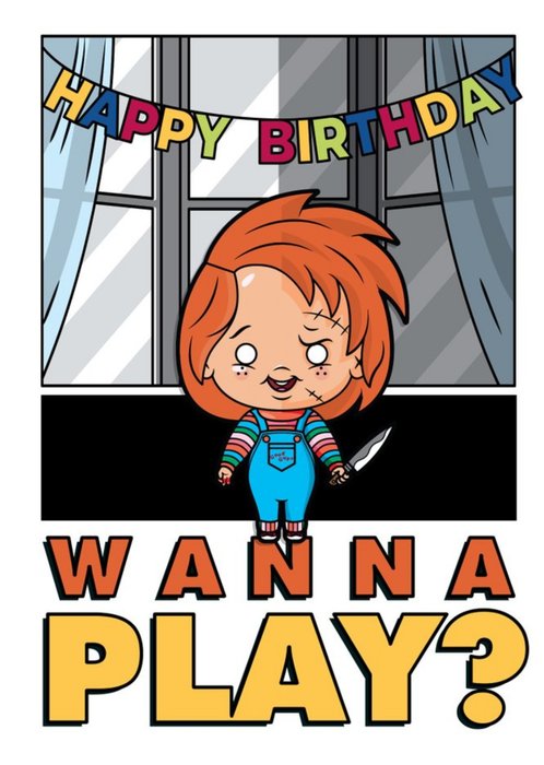 Universal Chucky Happy Birthday Wanna Play Card