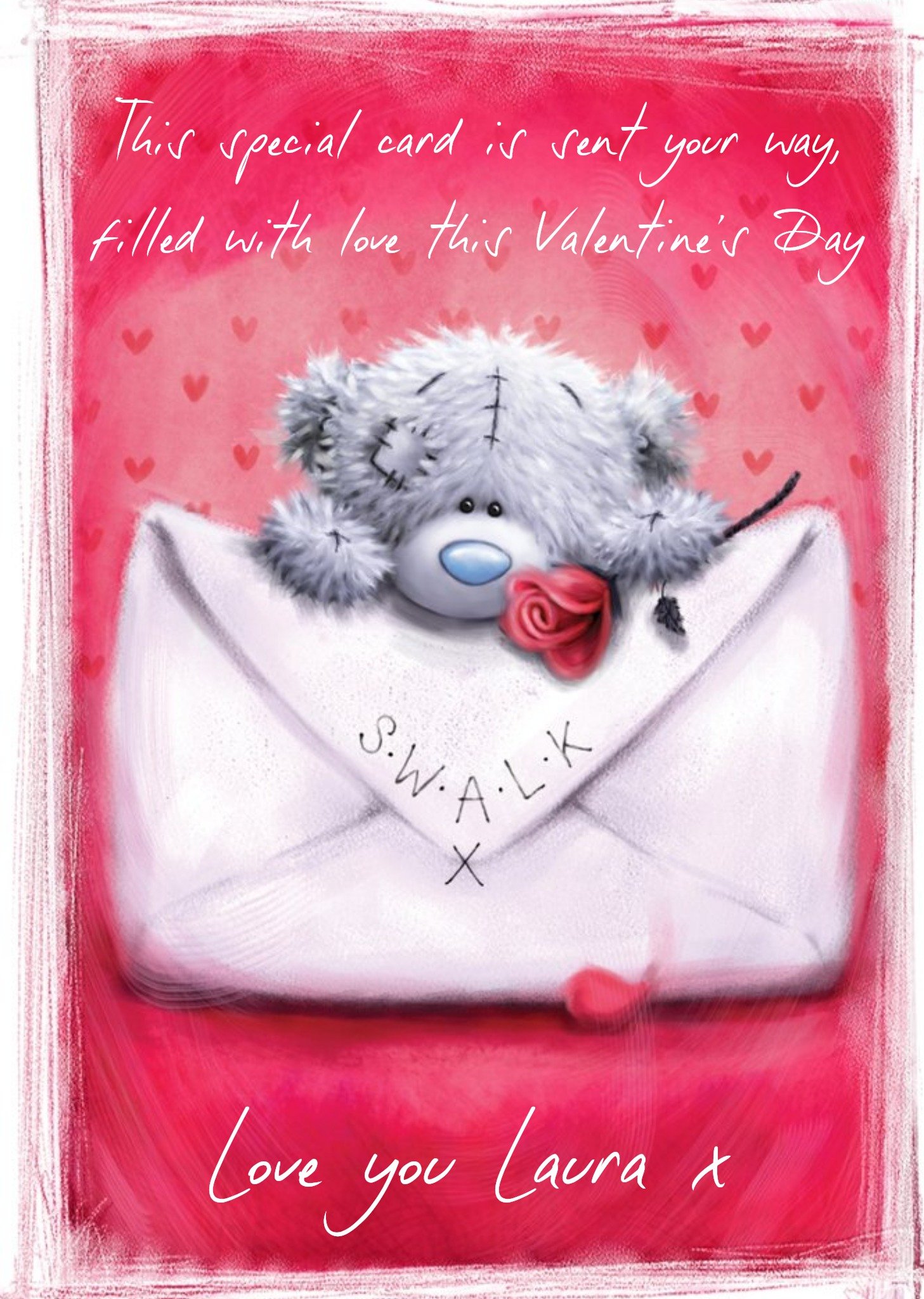 Me To You Tatty Teddy Filled With Love Valentines Day Card, Large