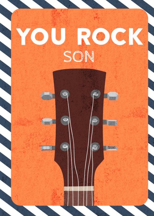 Son birthday card - you rock guitar