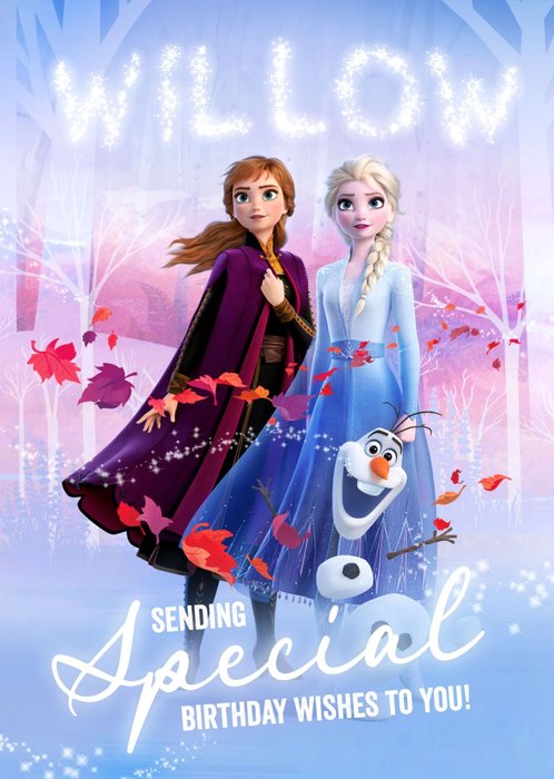 Disney Frozen 2 Anna and Elsa Special Birthday Wishes Card