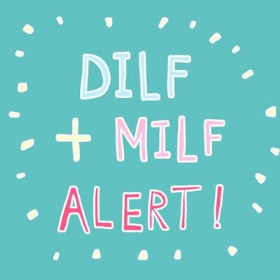 Dilf And Milf Alert Funny Personalised New Baby Card