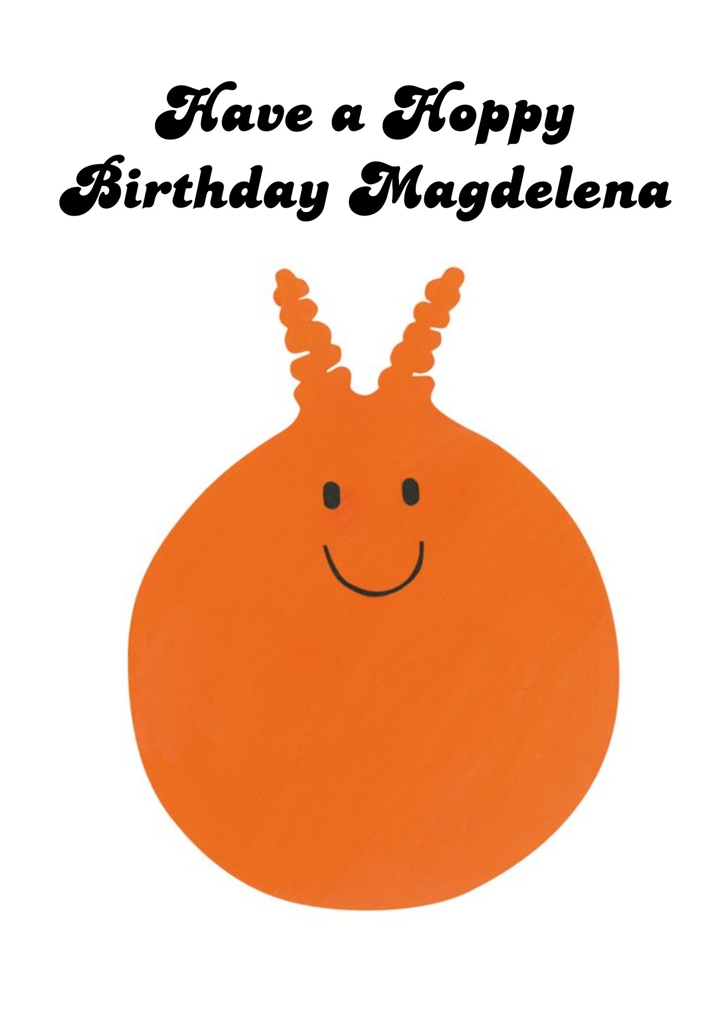 Moonpig Happy Space Hopper Personalised Happy Birthday Card, Large
