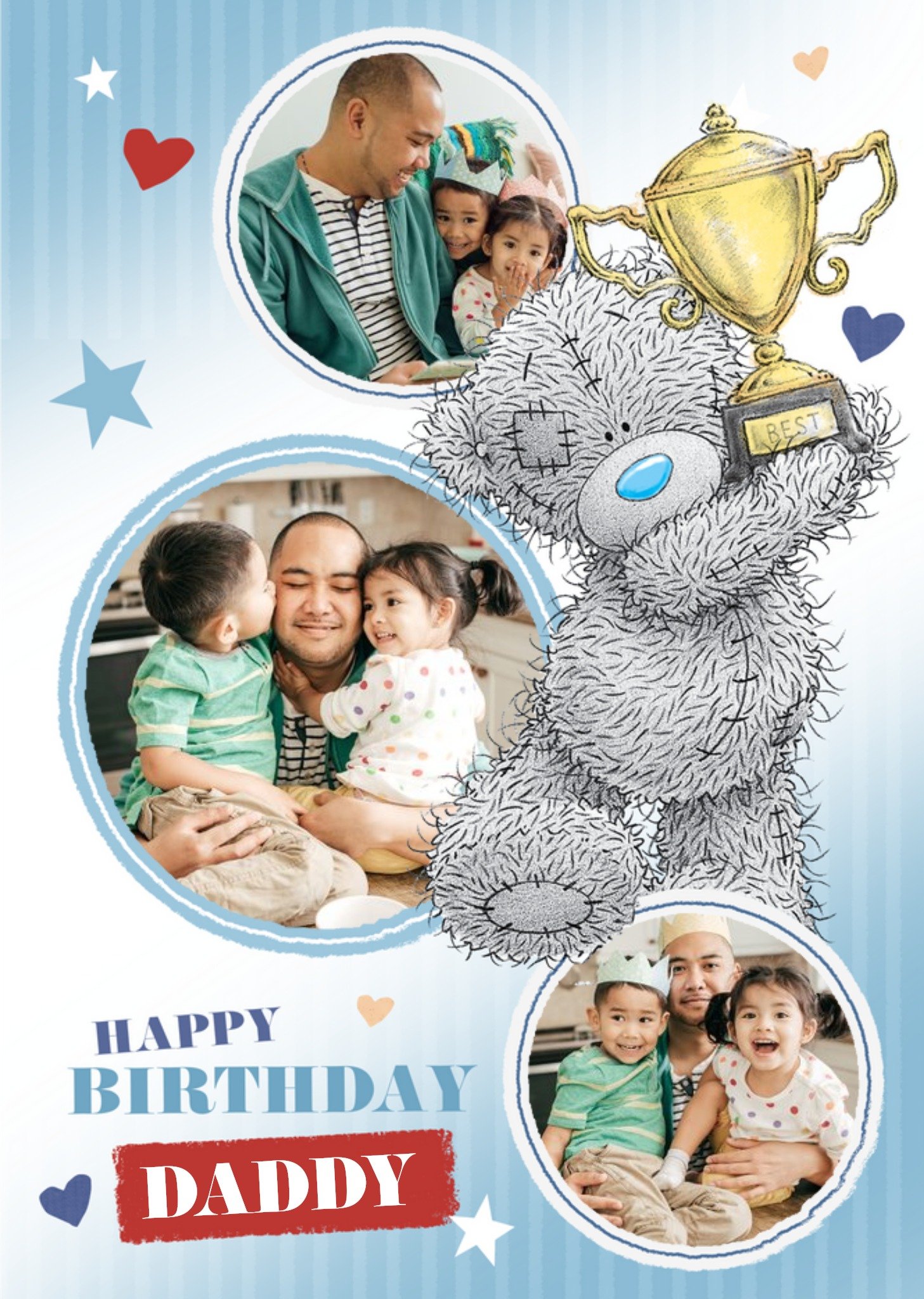 Me To You Cute Tatty Teddy Daddy Happy Birthday Photo Upload Card. Ecard