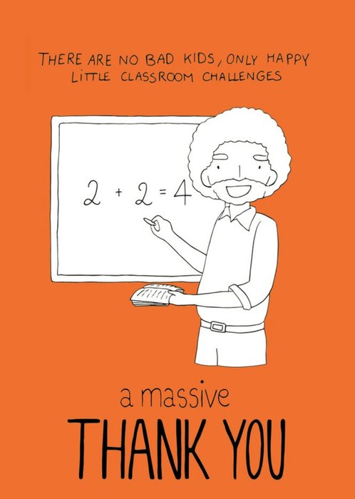 Funny Thank You Card for the Your Teacher, Little Classroom challenges
