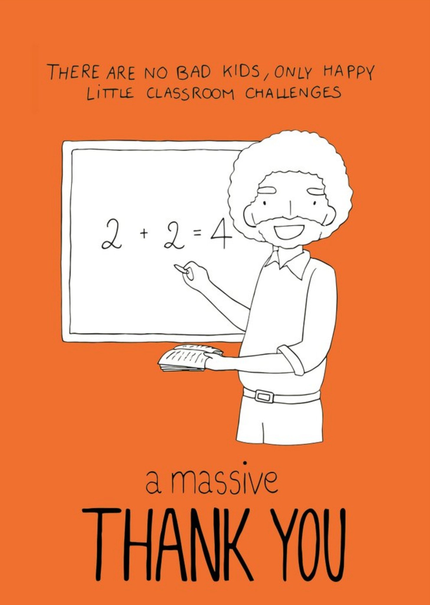 Funny Thank You Card For The Your Teacher, Little Classroom Challenges