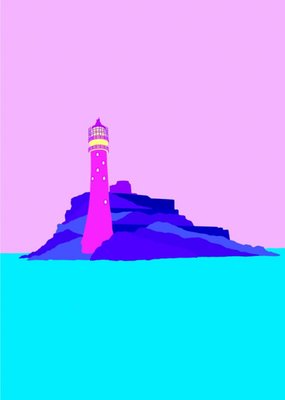 Floillustrate Illustrated Lighthouse Colourful Irish Card