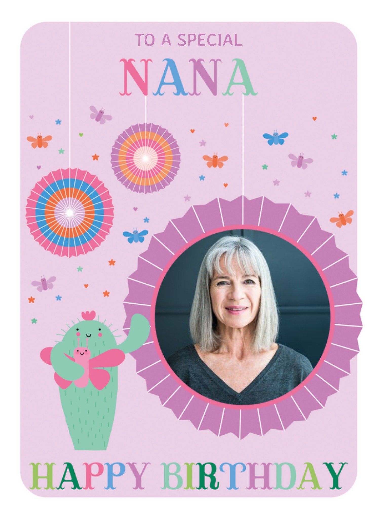 Moonpig Hola Happy Illustrated To A Special Nana Happy Birthday Card, Large