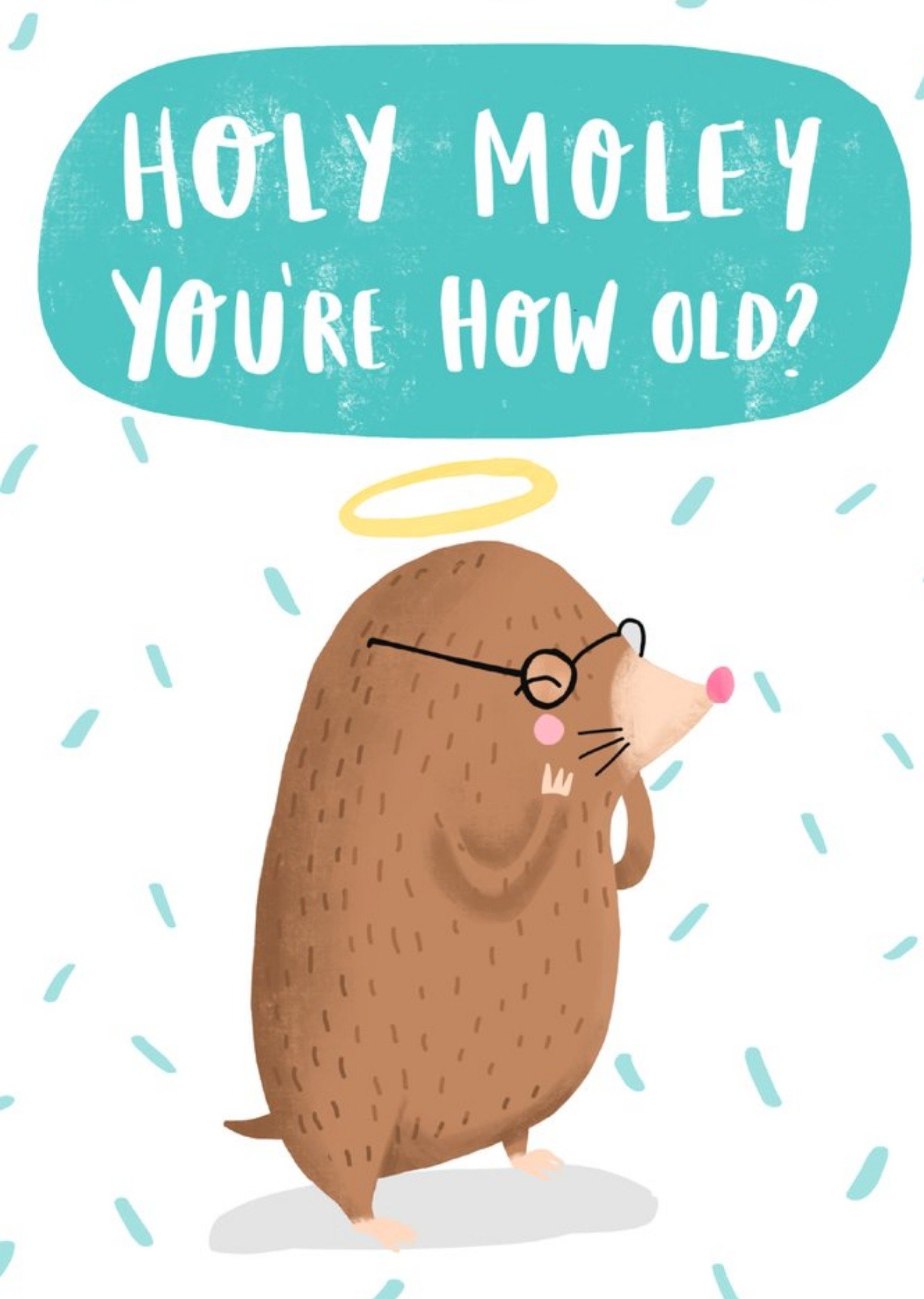 Moonpig Holy Moley You Are How Old Card, Large