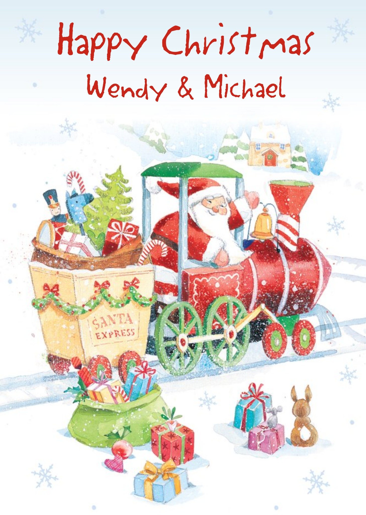 Ling Design Christmas Card - Santa Express