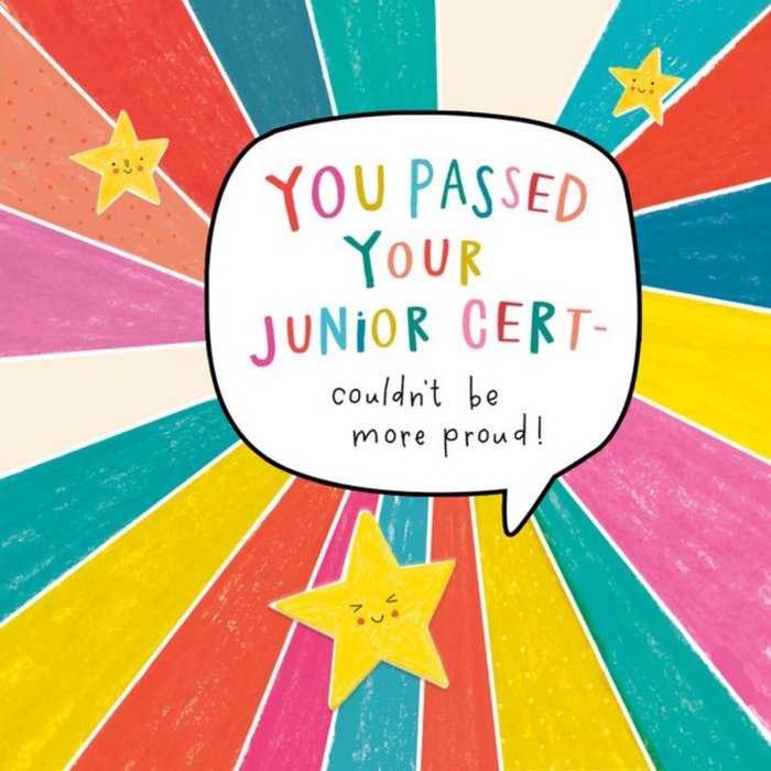 UKG Illustrated Just Passed Your Junior Cert Card