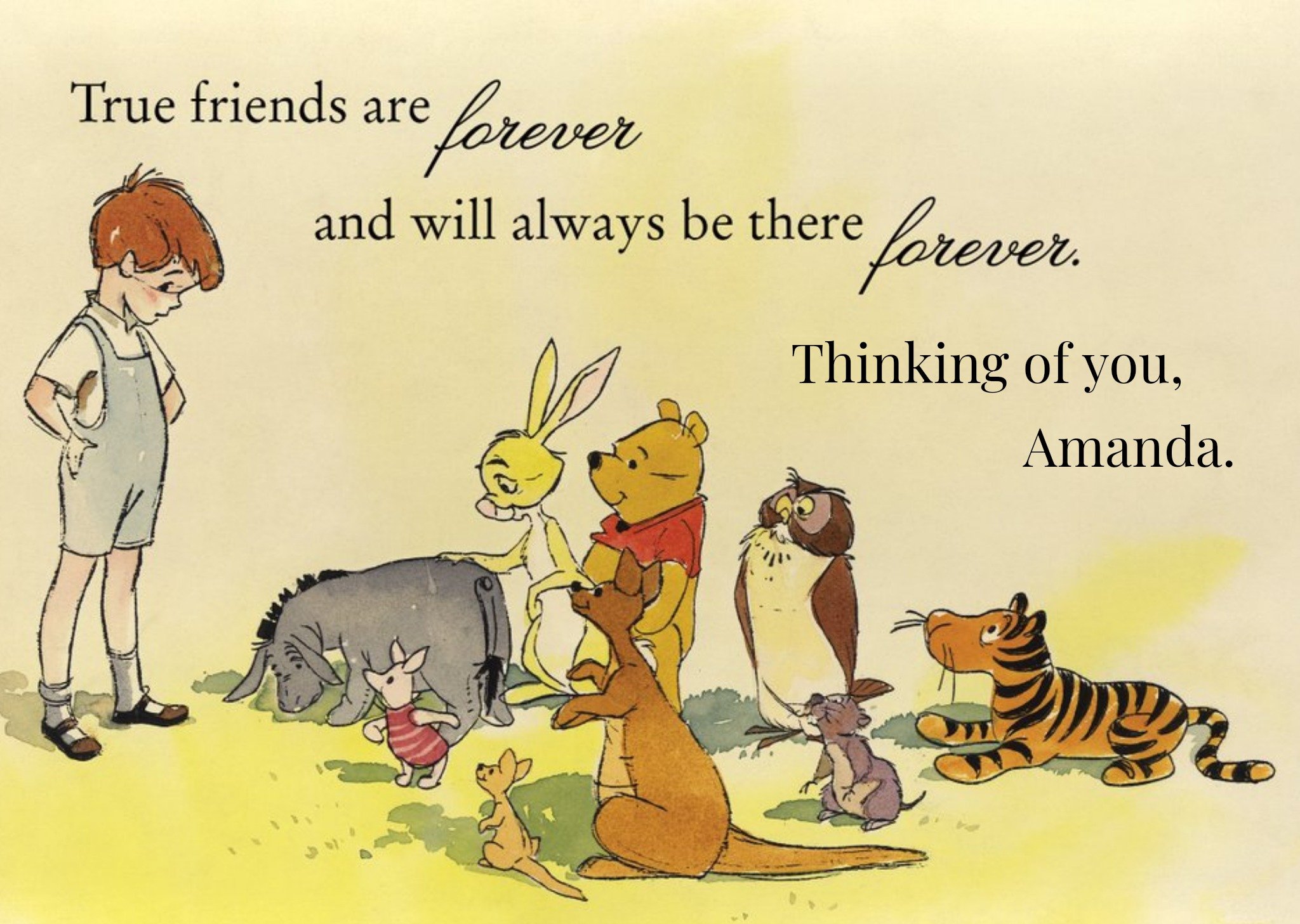 Winnie The Pooh - Thinking Of You Ecard