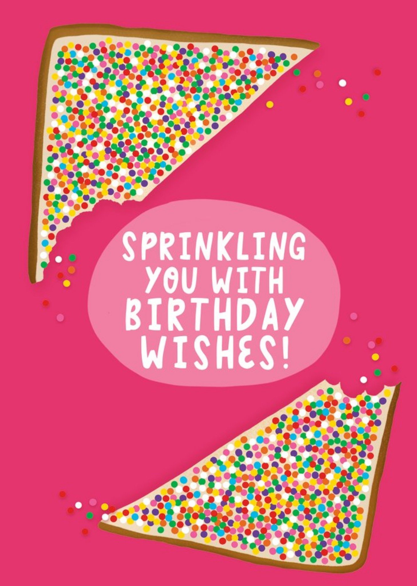 London Studio Lol Illustration Fairy Bread Australian Birthday Card Ecard