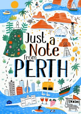 Just A Note From Perth Landmarks Card