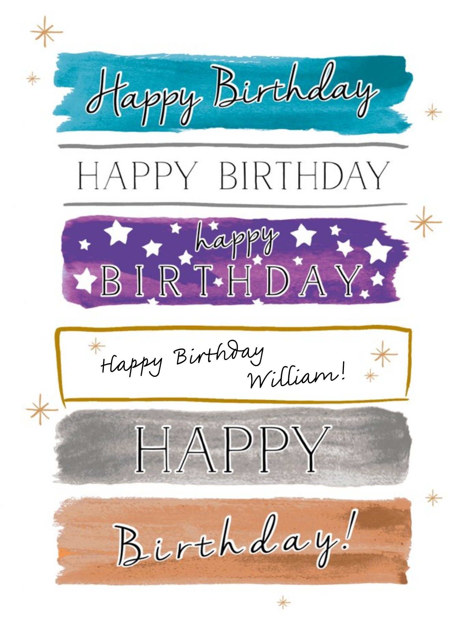 Moonpig All The Ways To Say Happy Birthday Card, Large
