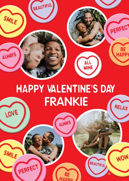 Swizzels Love Hearts Multiple Photo Upload Valentine's Card
