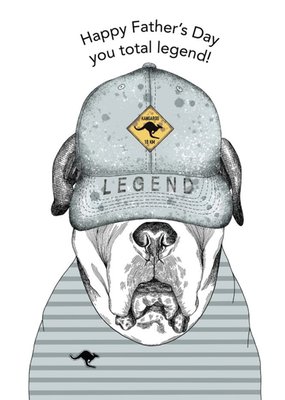Dotty Dog Art Illustrated Animal Father's Day Australia Legend Dogs Card