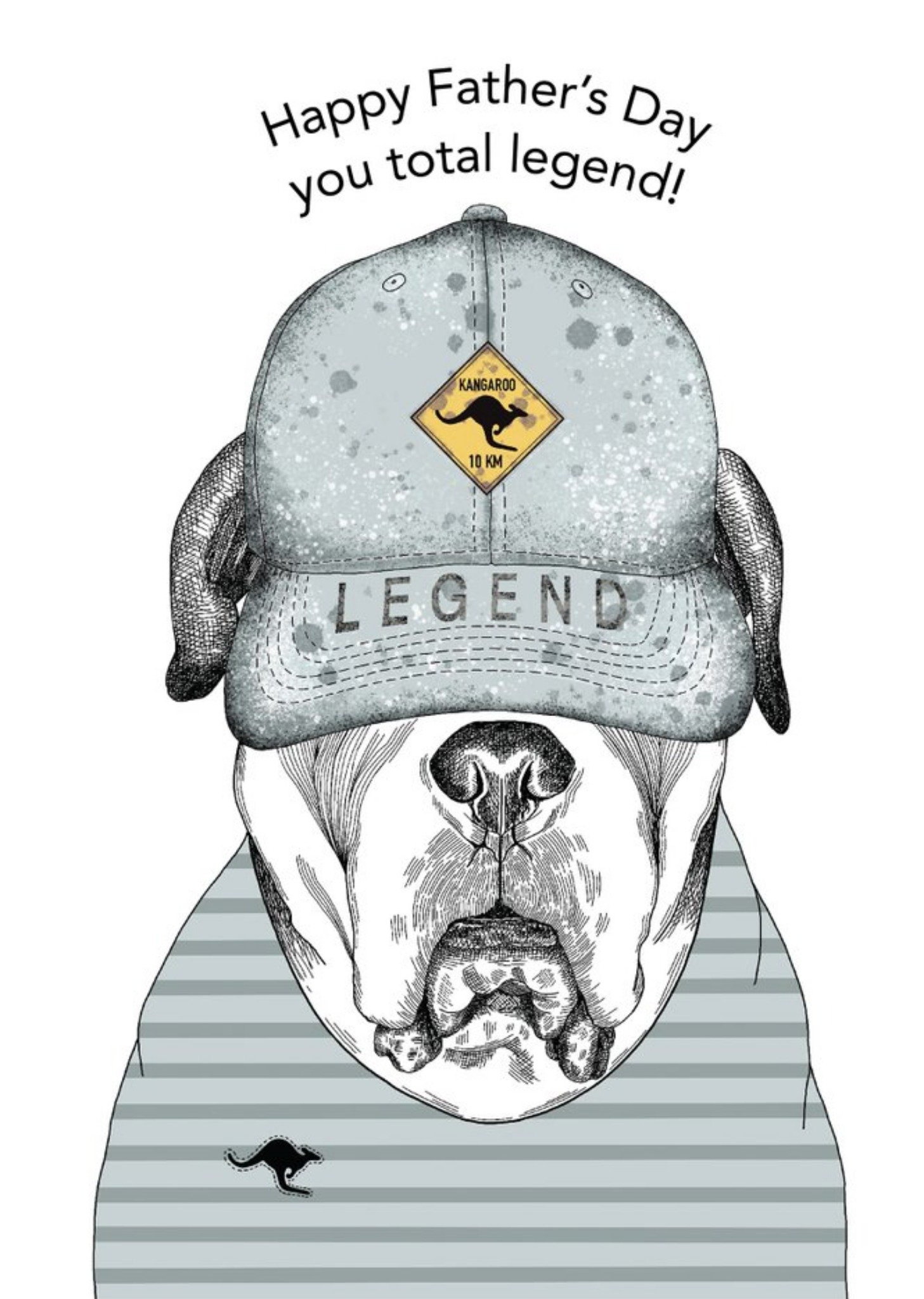 Moonpig Dotty Dog Art Illustrated Animal Father's Day Australia Legend Dogs Card Ecard