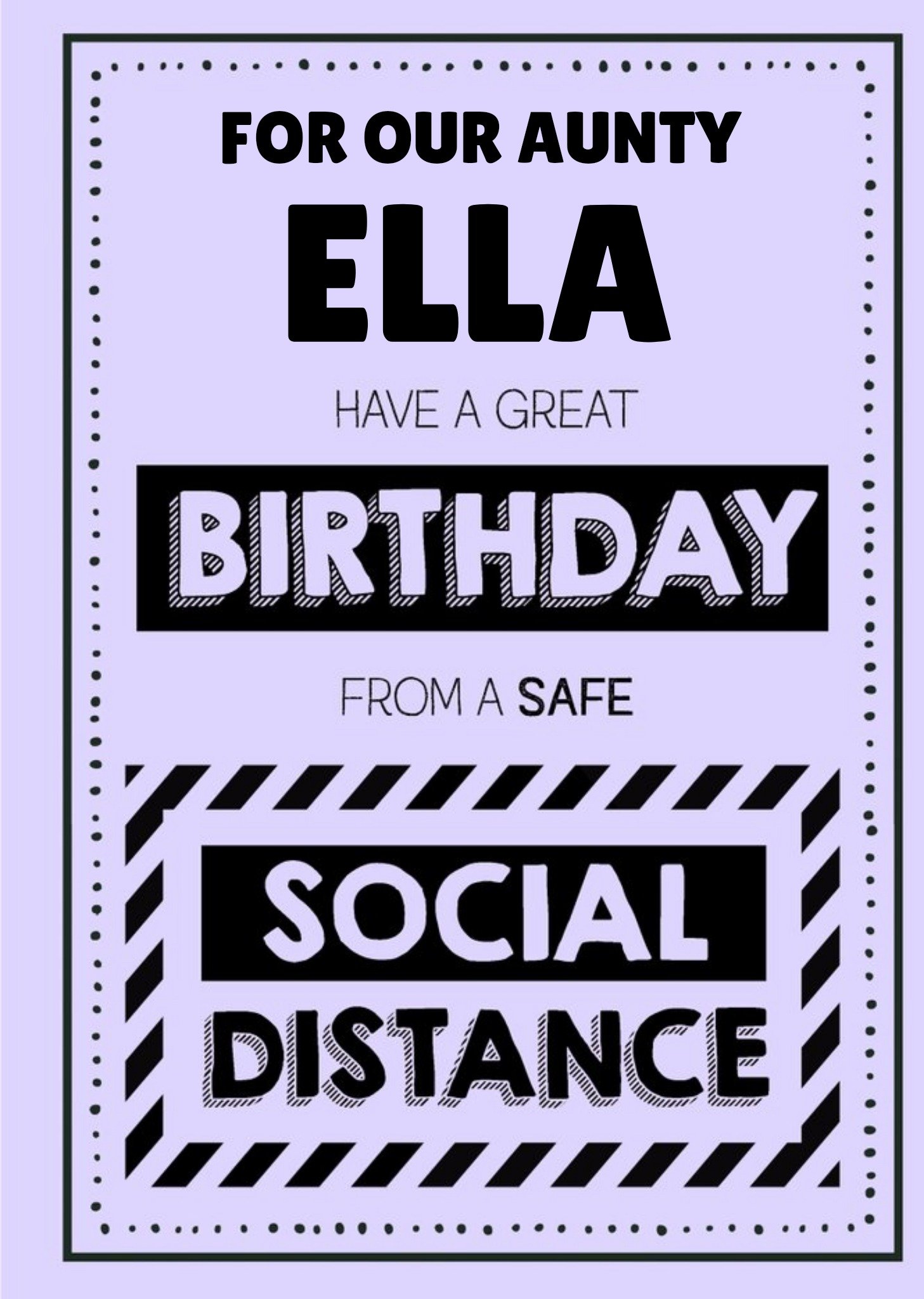 Moonpig Jam And Toast Aunty Safe Social Distancing Birthday Card Ecard