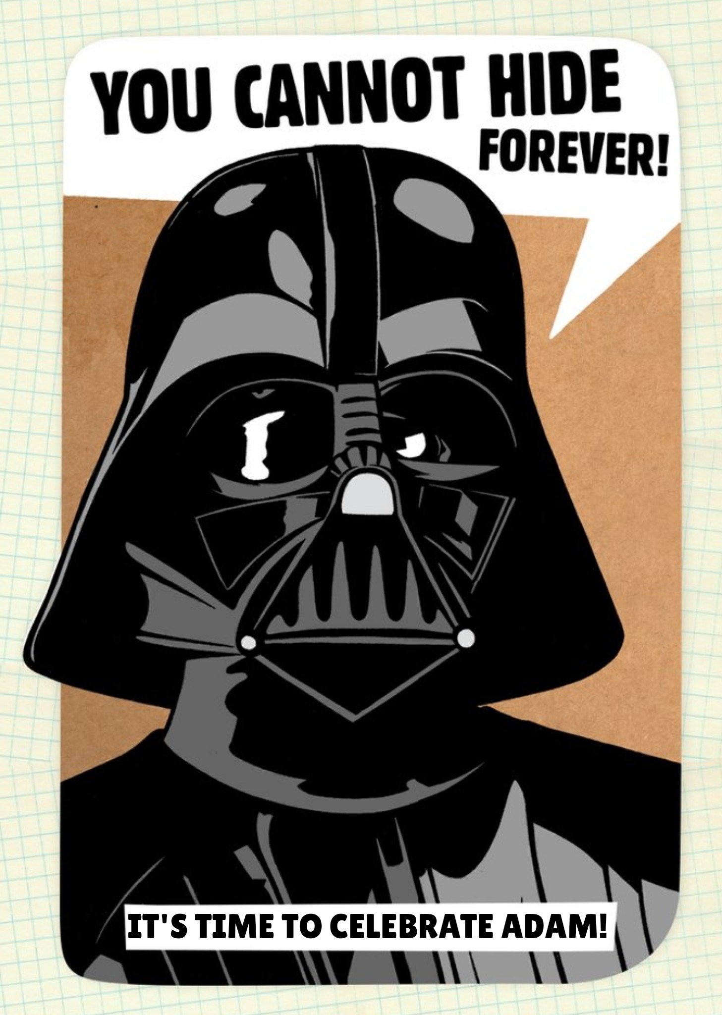 Disney Star Wars Darth Vader Time To Celebrate Personalised Card Ecard