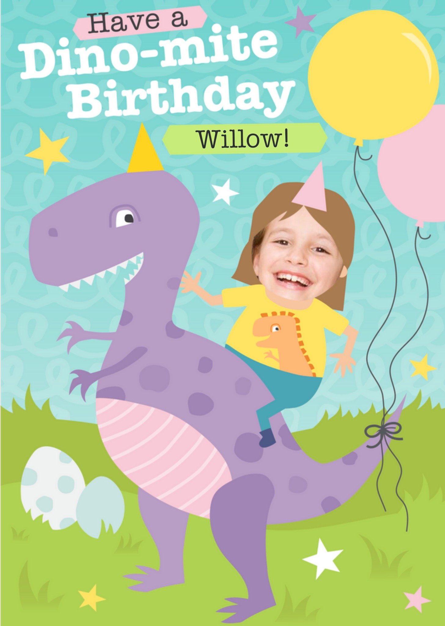 Moonpig Have A Dino-Mite Birthday Personalised Card Ecard