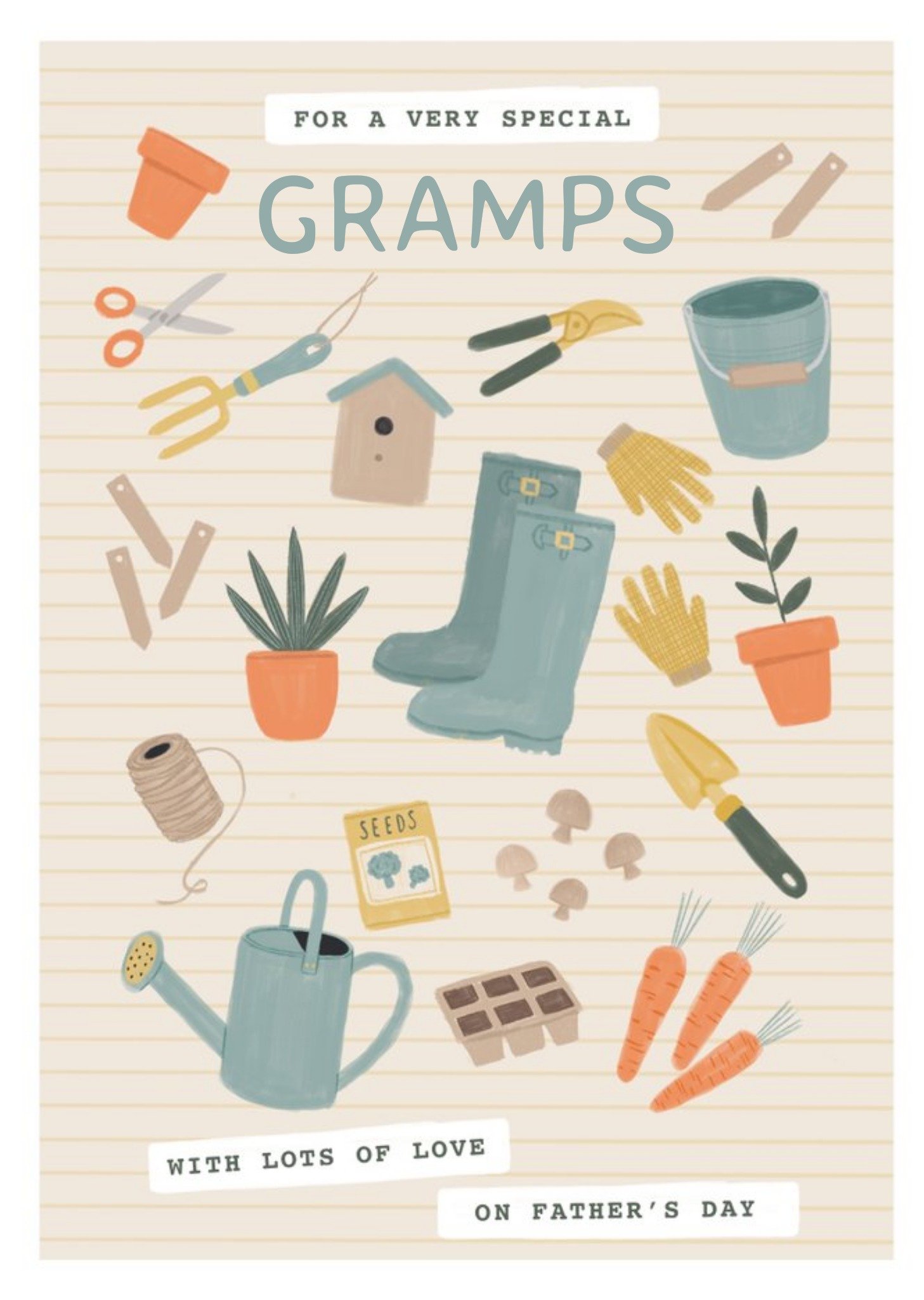 Illustrated Gardening Special Gramps Father's Day Card Ecard