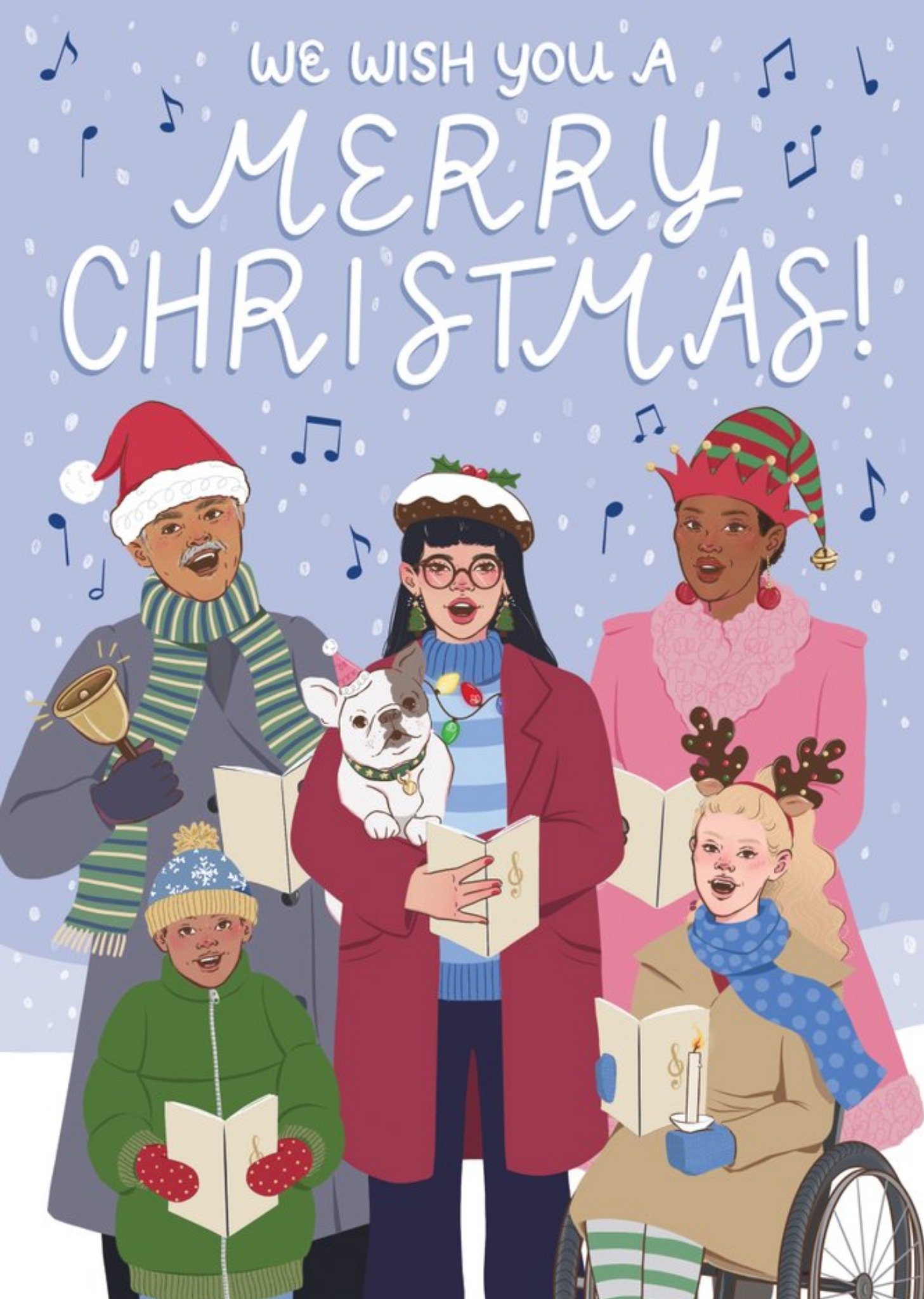 Moonpig Ttraditional Carol Singers We Wish You A Merry Christmas Card Ecard