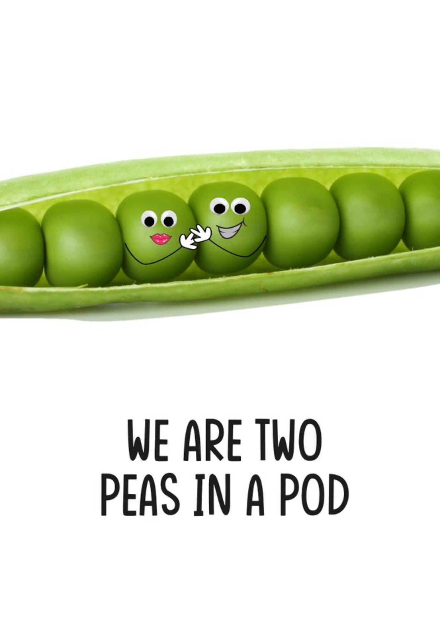Filthy Sentiments Cute Photographic Two Peas In A Pod Anniversary Card, Large
