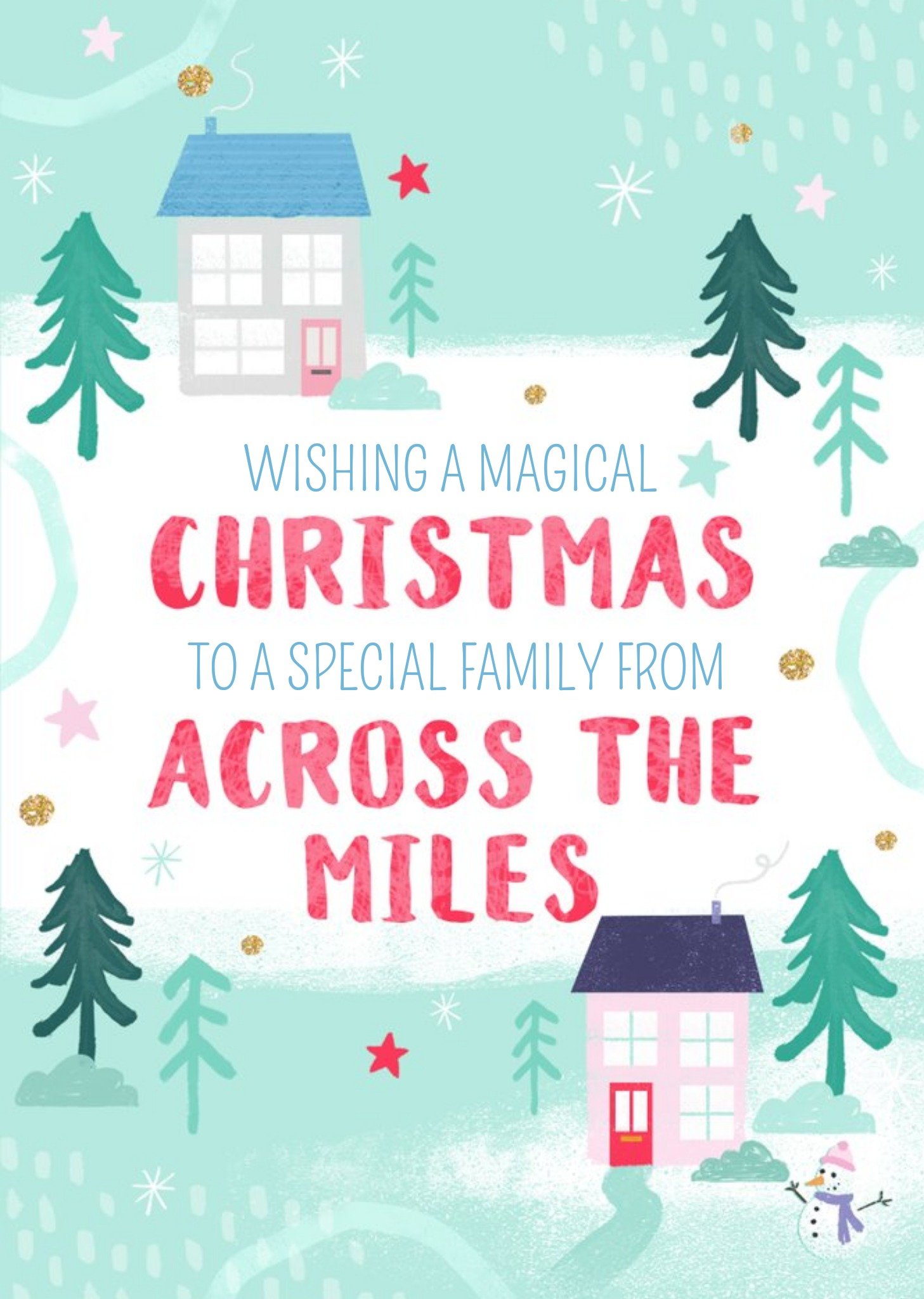 Wishing You A Magical Christmas From Across The Mile Card