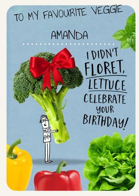 To My Favorite Veggie Funny Birthday Card