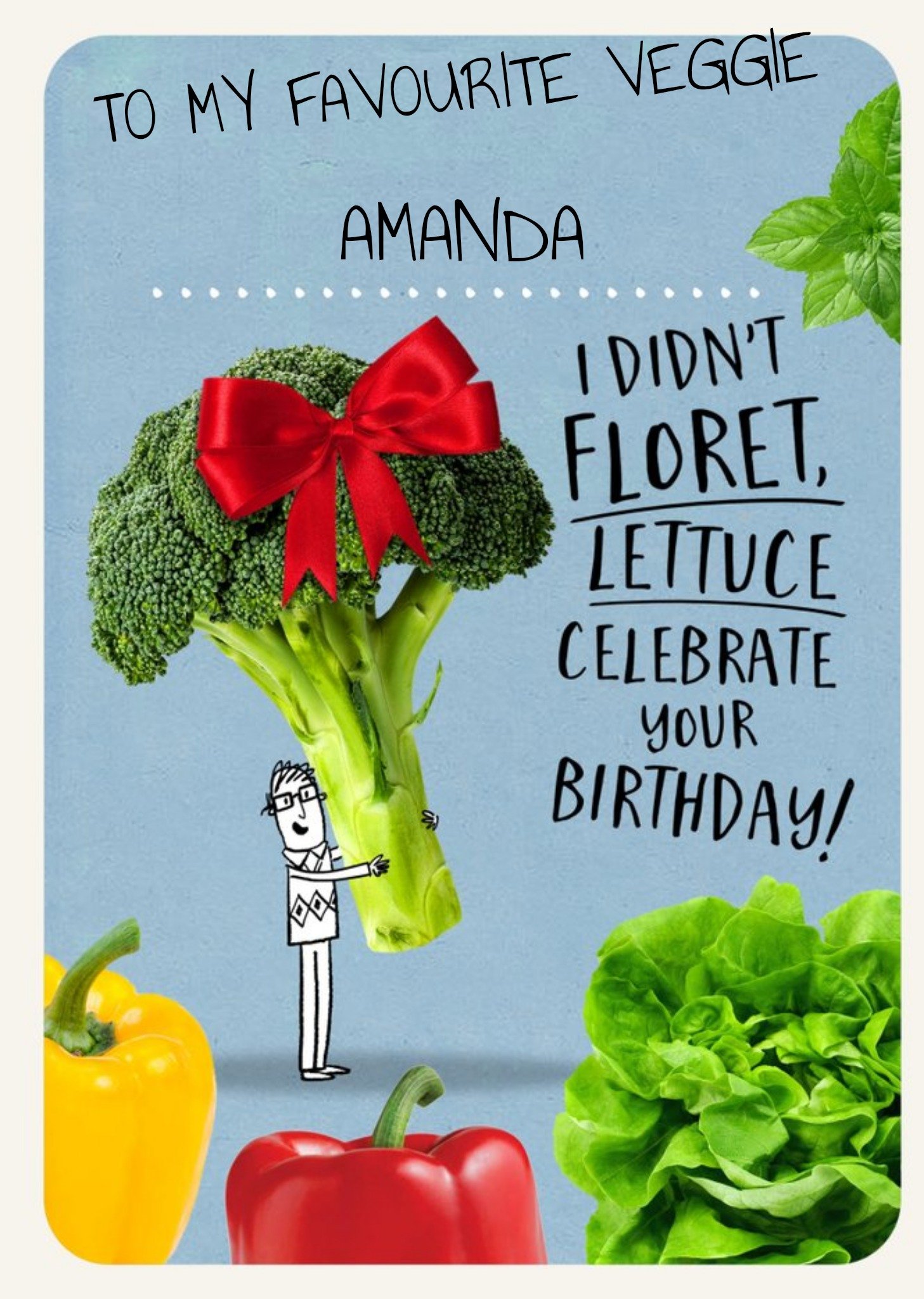 Moonpig To My Favorite Veggie Funny Birthday Card Ecard
