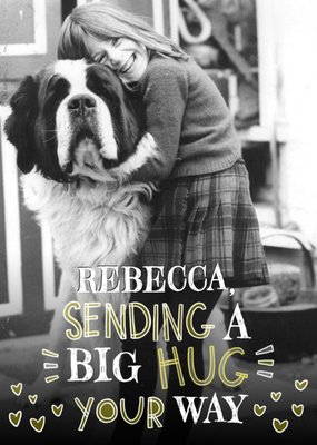 Personalised Sending A Big Hug To You Photo Postcard