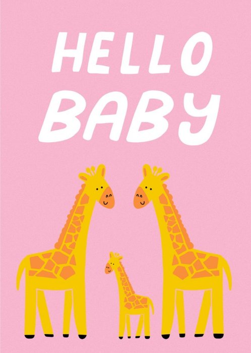Megan McMahon Cute Illlustrated Giraffe New Baby Card