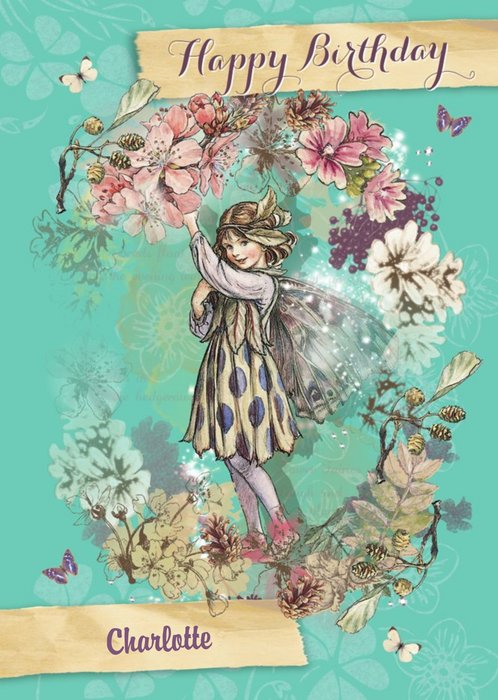 The Sloe Fairy Pretty Personalised Happy Birthday Card