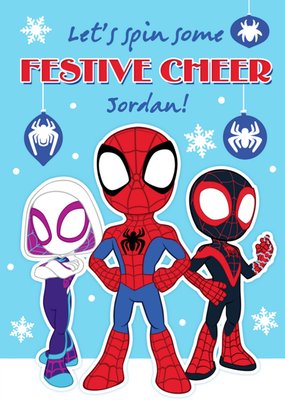 Festive Cheer Spidey And His Amazing Friends Christmas Card