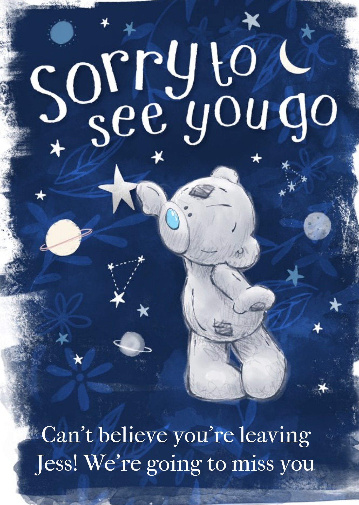 Tiny Tatty Teddy Tatty Teddy Stars And Constellations Sorry To See You Go Leaving Card Ecard