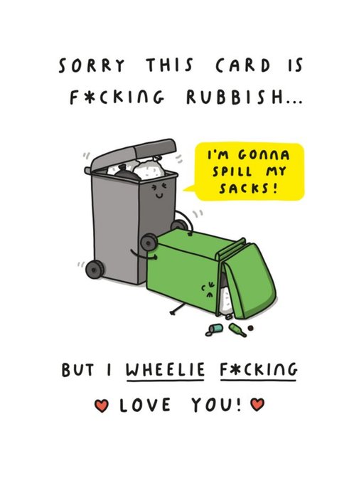 Mungo And Shoddy Fucking Rubbish Funny Valentine's Day Card