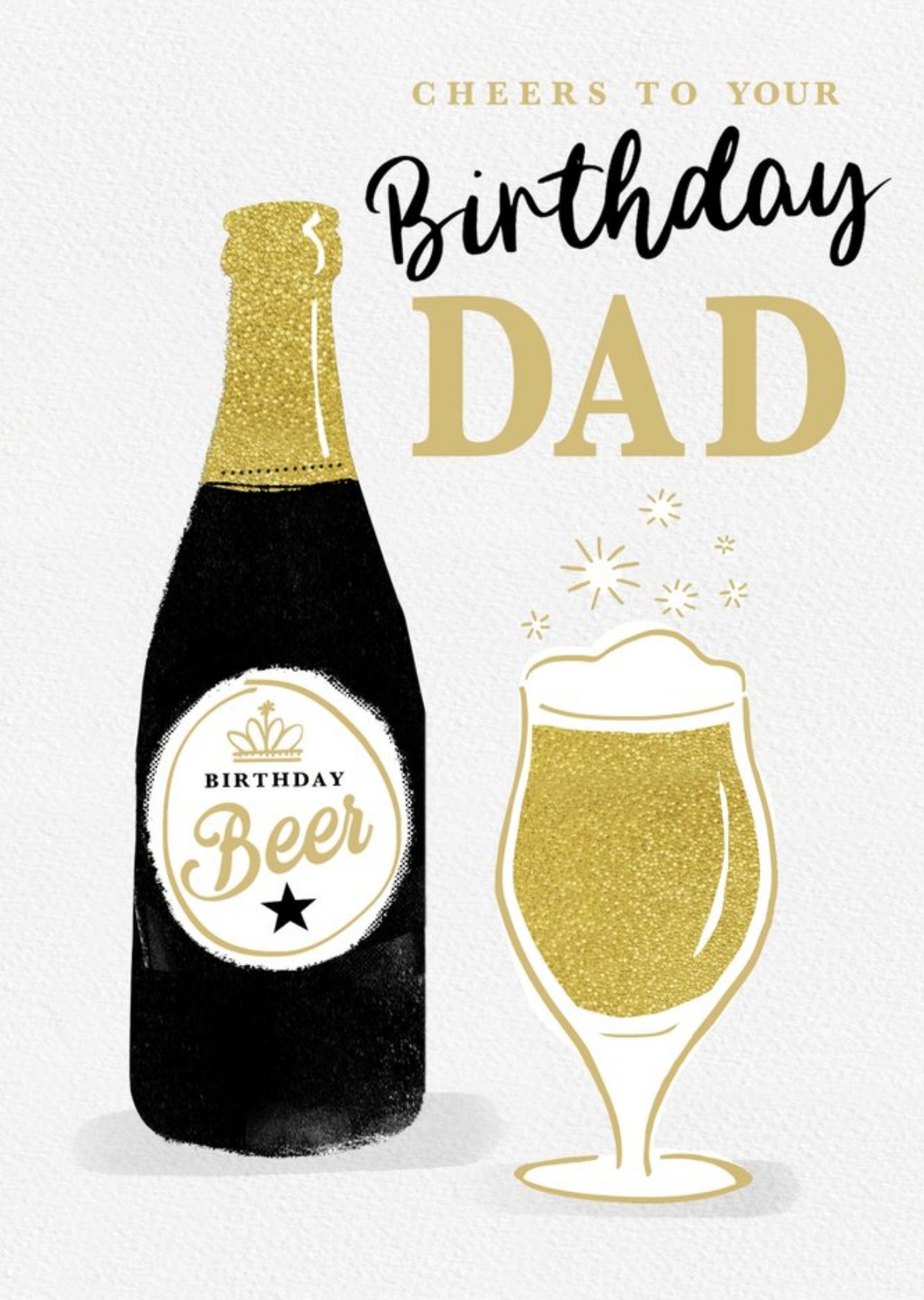 Moonpig Cheers To Your Birthday Dad Card, Large