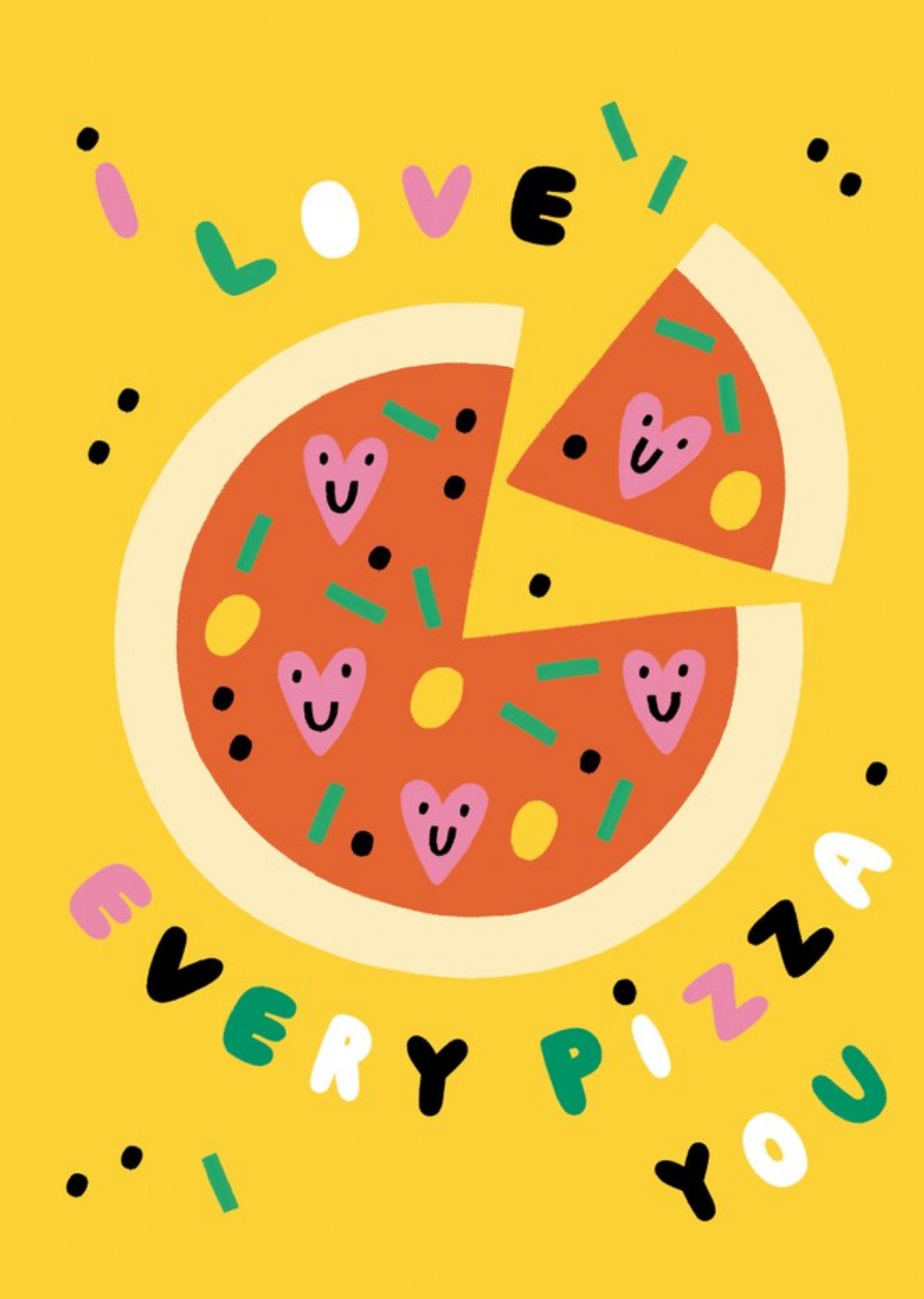 Rumble Cards I Love Every Pizza You Card, Large
