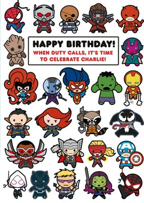 Marvel Comics When Duty It's Time To Celebrate Birthday Card