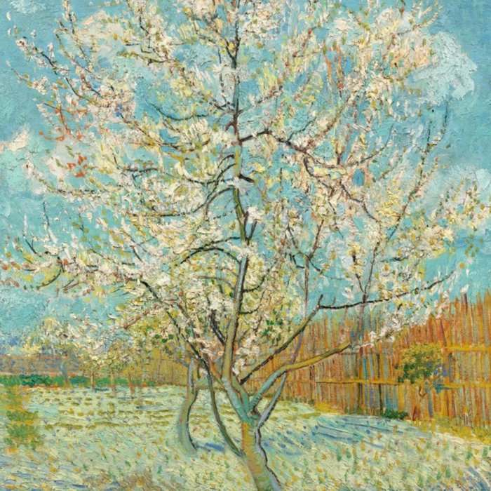 Vincent Van Gogh detail from The Pink Peach Tree Birthday Card