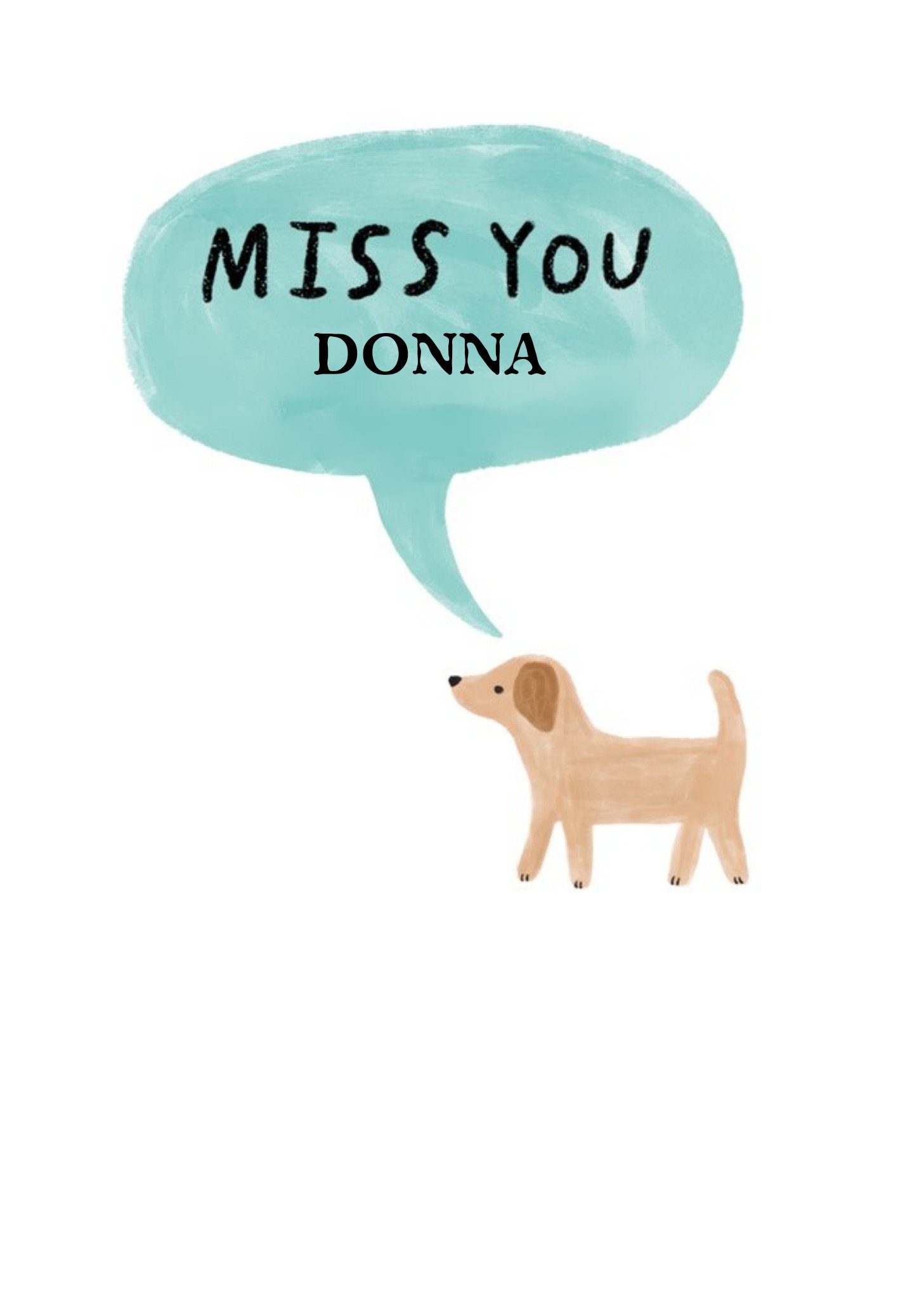 Pigment Personalised Miss You Card Ecard