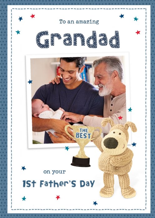 Cute Boofle To My Amazing Grandad Photo Upload First Father's day Card