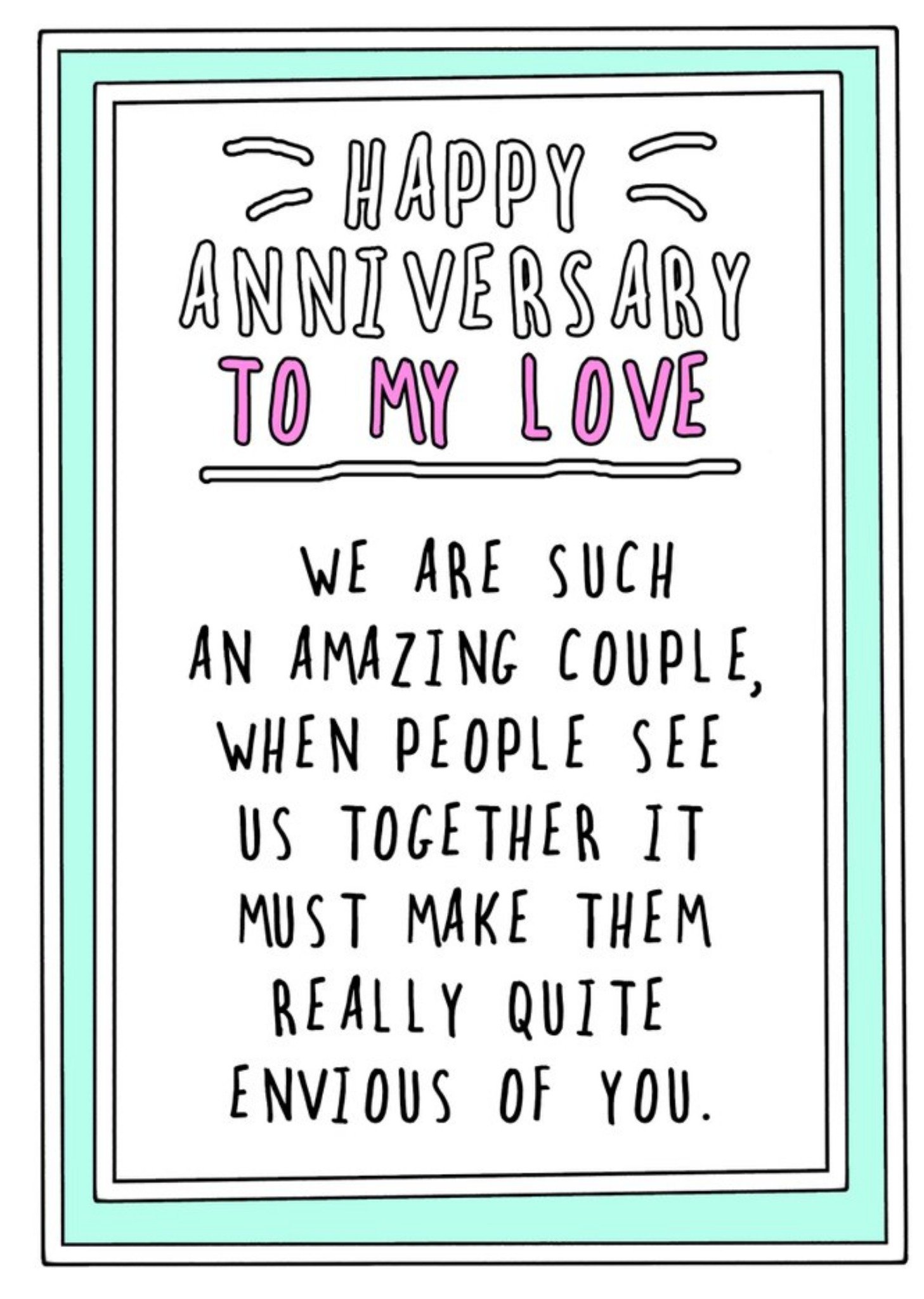 Go La La Humour Couple Border Funny Anniversary Card Ecard