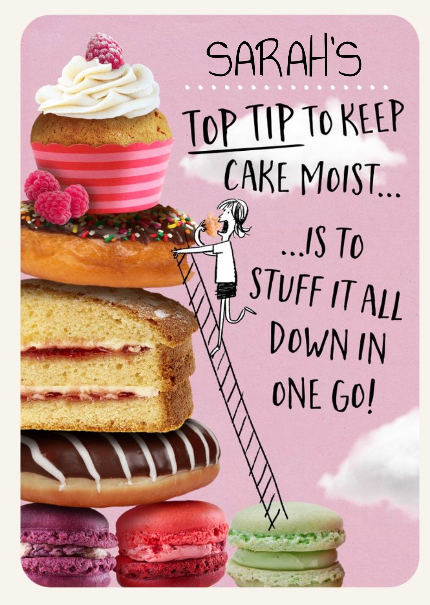 Moonpig Funny Birthday Card For Her - Cakes And Baking, Large