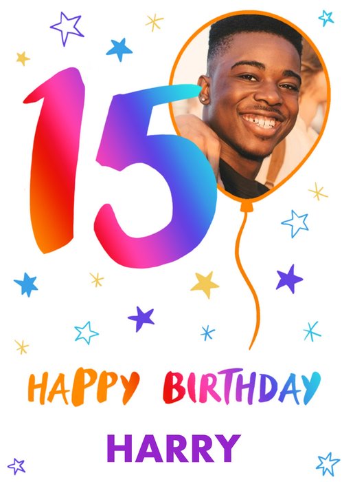 Wow Happy Birthday Male Female Typographic Teen 15  Card